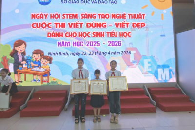 HOA THƠM DÂNG BÁC: TRƯỜNG TIỂU HỌC TRỰC KHANG ĐẠT THÀNH TÍCH XUẤT SẮC TẠI CUỘC THI “VIẾT ĐÚNG – VIẾT ĐẸP” CẤP TỈNH NĂM HỌC 2025 – 2026